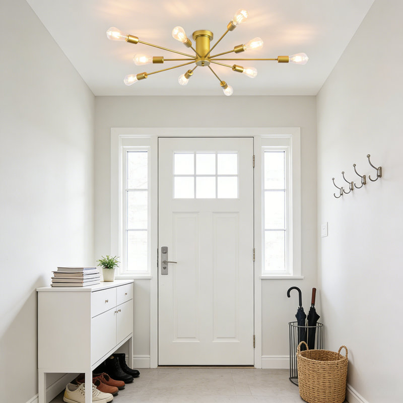 Orren Ellis Lorise 10 - Light Sputnik Sphere Chandelier & Reviews